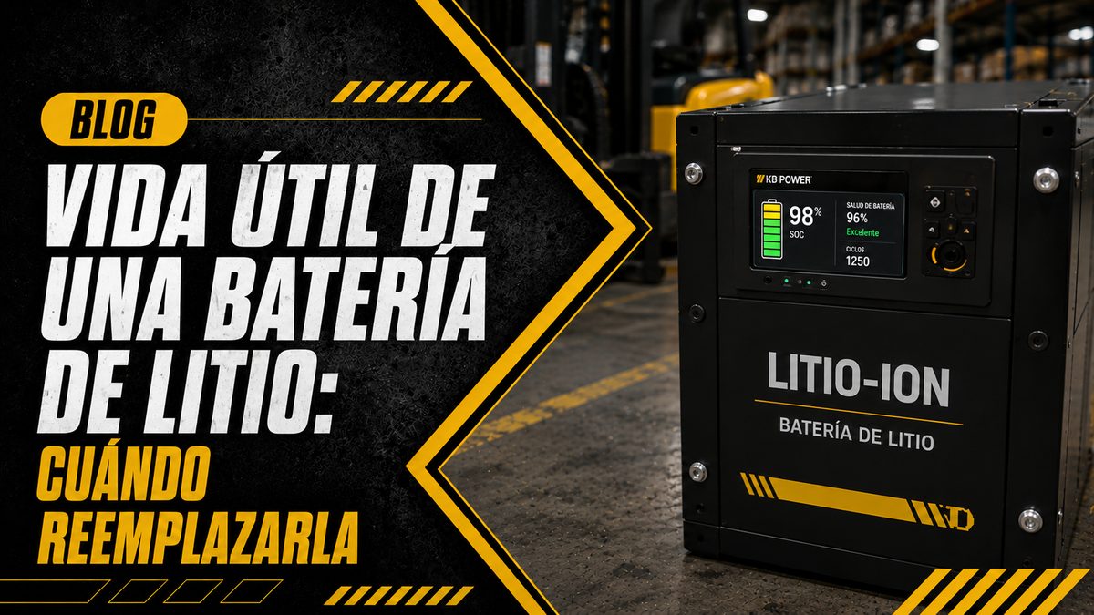 Pantalla de batería de litio-ion mostrando estado de carga, salud de batería y ciclos